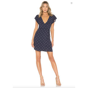 Rails Brenna Wrap Dress in Navy Polka Dots Size Small
